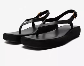 Luxury Handmade light Sandals, Summer sandals  Flat Sandals, Anti-slip Soft Bottom Breathable Slippers Leather Sandals summer slippers