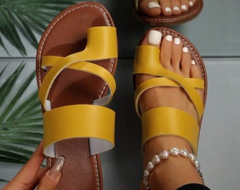 Women's light Sandals, Summer sandals Flat Open Toe Mules