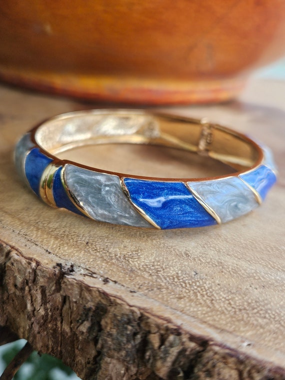 Golden Blue cuff bracelet