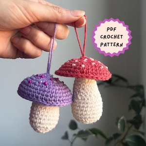 Mushroom Crochet Pattern, Amigurumi Crochet PATTERN, Pattern PDF in English, EASY crochet pattern, amigurumi pattern, halloween decor
