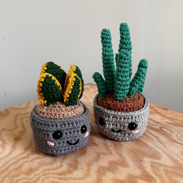 Succulent Crochet - Adorable Home Decor - Unique Gift Idea - Knit Plant - Knit Succulent