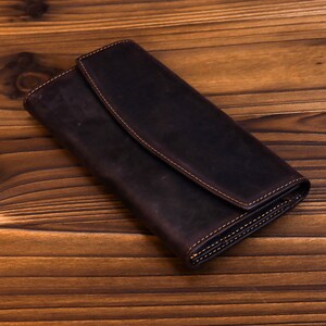 Leather Wallet, Personalized Leather Wallet, Women Wallet, Anniversary Gift, Gift for Her, Gift for Wife, Wallet for Women, Stylish Wallet