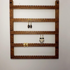 90-Pair Wall Mount Earring Organizer: Handmade, Earring Holder, Earring Display, Jewelry Holder, Jewelry Organizer