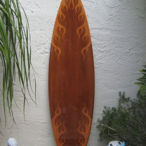 Decorative Flame Surfboard / Surfboard Wall Art / Hawaiian Art | Etsy