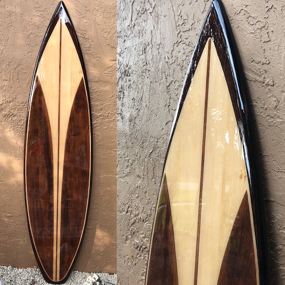 Decorative Wooden Surfboard Surfboard Wall Art Hawaiian Etsy