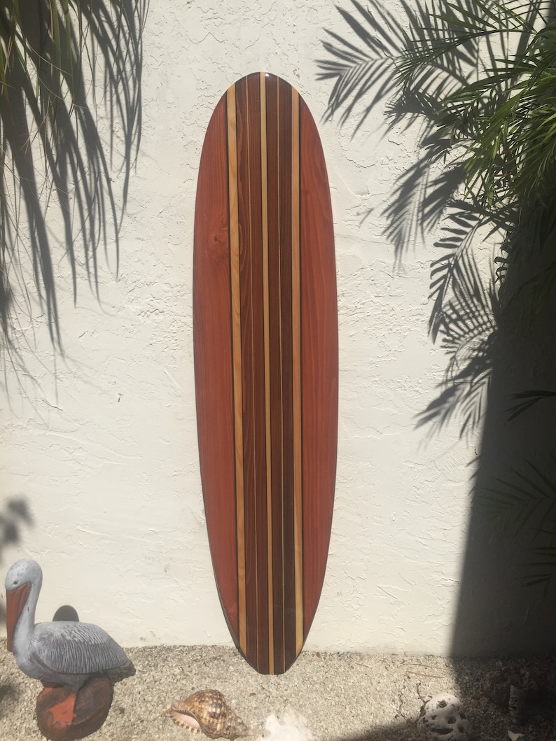 Wooden Surfboard Wall Art Hawaiian Art Hawaiian Decor Etsy