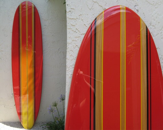 Decorative Wooden Surfboard Wall Art Surfboard Art Surfer Etsy