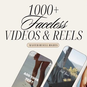 1000+ Faceless Digital Marketing Videos für Instagram Master Resell Rechte Privatmarkenrechte Done For You Content Aesthetic Videos MRR
