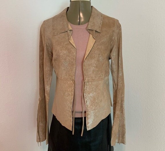 Suede Leather Jacket, Vintage leather jacket, Cas… - image 1