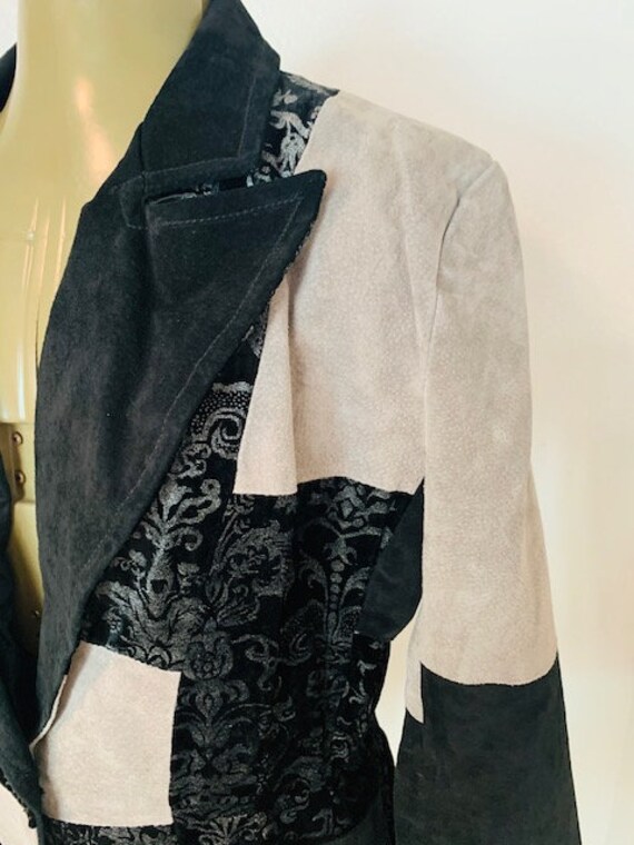 Patchwork Floral Button Blazer, Brendon Thomas Ja… - image 3