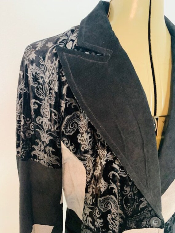 Patchwork Floral Button Blazer, Brendon Thomas Ja… - image 2
