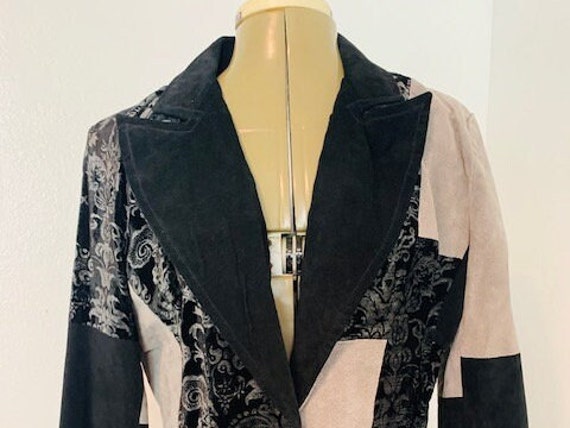 Patchwork Floral Button Blazer, Brendon Thomas Ja… - image 1