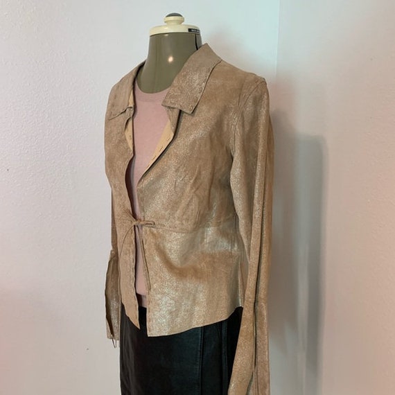 Suede Leather Jacket, Vintage leather jacket, Cas… - image 4