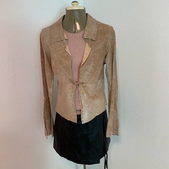 Suede Leather Jacket, Vintage leather jacket, Cas… - image 2