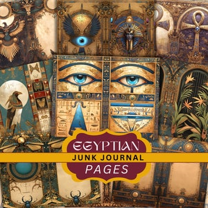 Ancient Egypt Junk Journal Pages Egypt Journal Bundle Egypt Digital Papers Old egyptian Pharaoh Download Hieroglyph Craft Egypt Background
