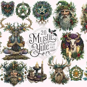Mystic Yule Clip Art Mystical Yule Junk Journal Witchy Journaling Yule Grimoire Winter Festivities Yuletide Magic Celtic Digital Clip Art