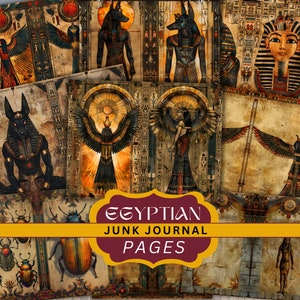 Ancient Egyptian Junk Journal Pages Egypt Journal Bundle Egyptian Pharaoh Egypt Digital Papers  Download Hieroglyph Craft Egypt Background