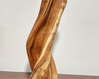 Twisted Cedar Sculpture: Abstract Driftwood Art