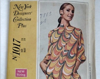 Vintage Sewing Pattern McCall's 1017 New York Designers' Collection Plus Geoffrey Beene