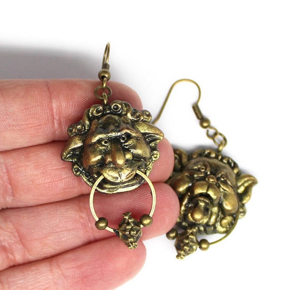 Talking Door Knockers Labyrinth Miniature Inspired Earrings Etsy