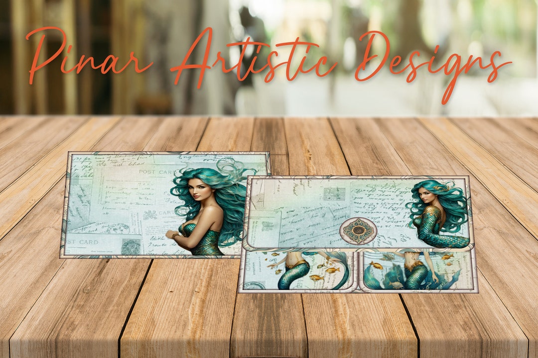 Mermaid Lib Mermaid Library Card Folio: Mystic Ocean Treasures (digital Download ...