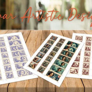 Eleganza senza tempo: francobolli vintage con bellissime donne