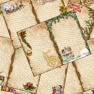 Christmas Junk Journal Papers: Vintage Holiday Ephemera (Digital Kit)