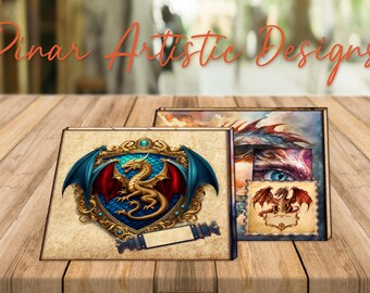 Dragon Junk Journal Kit: Mini Printable Folio, Scrapbook Ephemera (Digital Download)