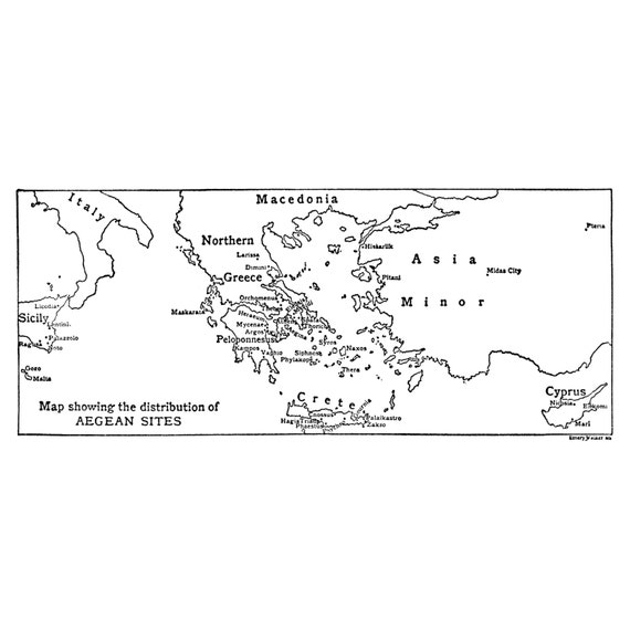 Aegean Sea Instant Download Pre World War I Map 1910 Etsy