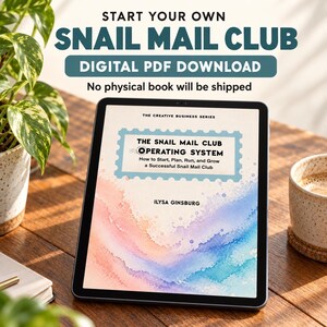 Operativsystem för Snail Mail Club: Starta, planera och utöka din klubb | Affärsguide och arbetsblad | Digital PDF