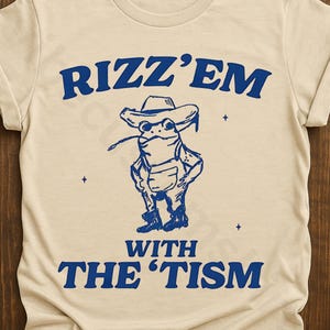 Rizz Em With The Tism Vintage Shirt, Autism Awareness T-Shirt, Farmer Cute Frog Tee, Retro Frog T Shirt, Meme Frog T Shirt, Frog Lovers Gift