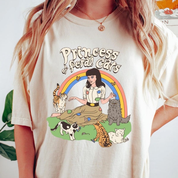 Princess Of Feral Cats Vintage Shirt, Retro 90s Graphic T Shirt, Vintage Cat T-Shirt, Princess Of Street Cats Tee, Cute Kittens Tshirt