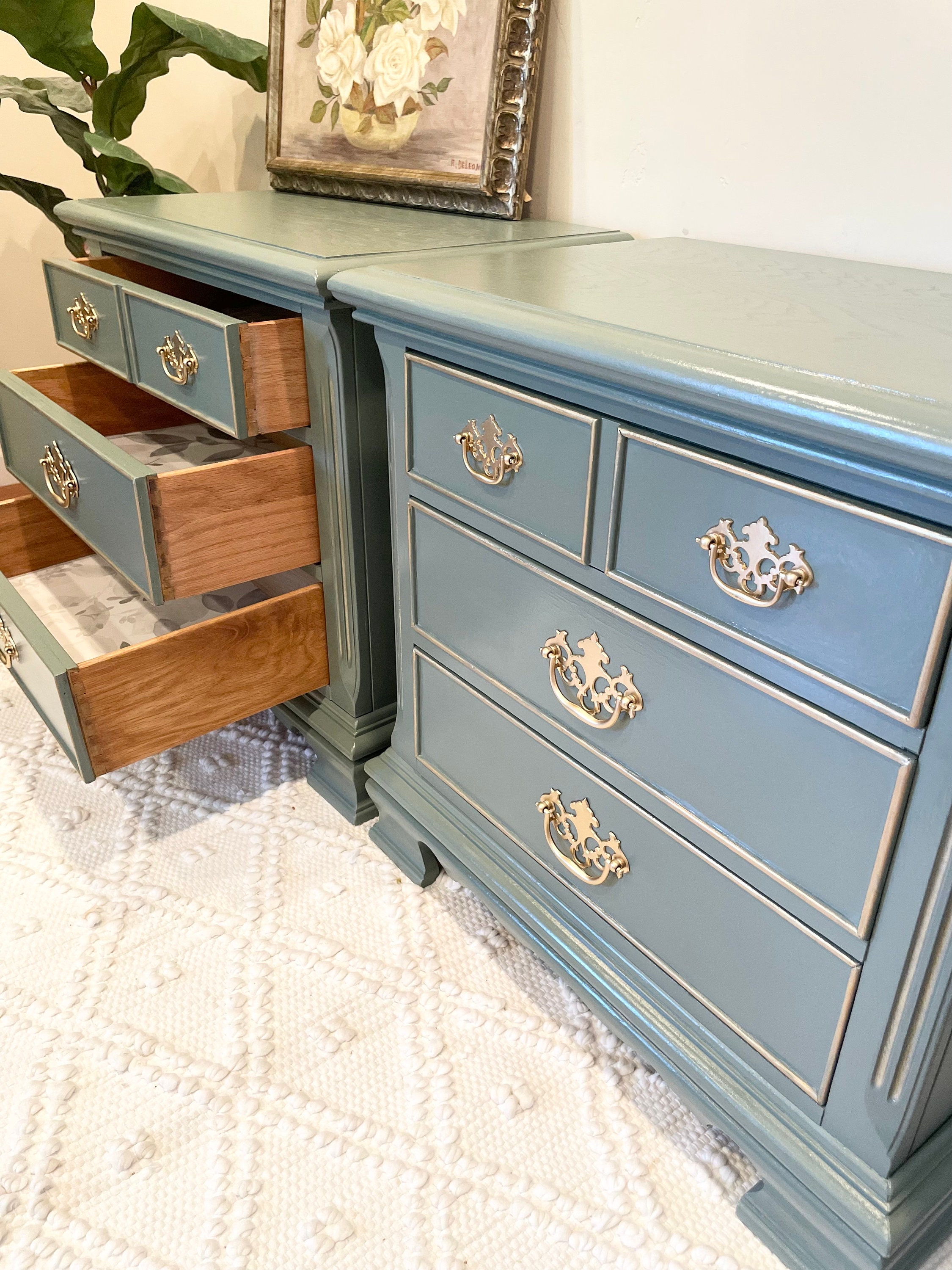 SOLD* Antique Solid Oak Nightstands - Etsy