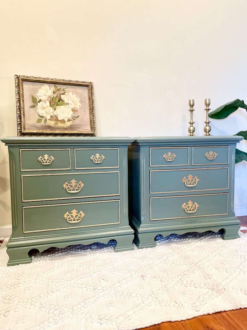 SOLD Antique solid oak nightstands zdjęcie 1