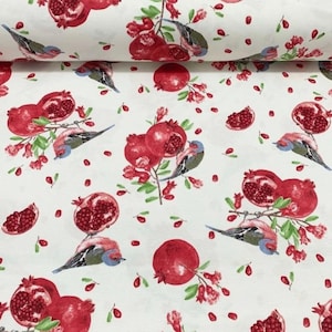 Opaline Pomegranate Pattern Cotton Tablecloth Table Linen Cloth Personalized Waterproof Custom Rectangle Table Cover Handmade Dining Decor