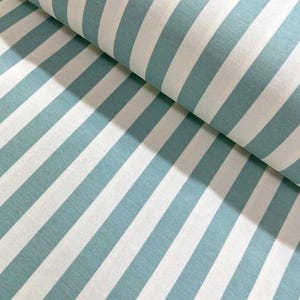 Tablecloth Vintage Turquoise Striped Cotton Rectangle 70x110 Waterproof & Stain Resistant by PNR Decor