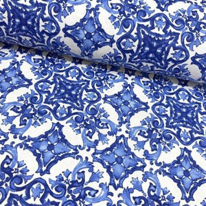 Sapphire Striped Modern Tablecloth Waterproof Tablecloth Print Linen Cloth Waterproof Custom Rectangle Blue White Table Cover