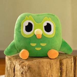 Owl Plushie, Study Buddy, Duo-lingo, Weighted Stuffed Animal, Animal Plushie, Stuffed Owl, Owl Pillow, Theme Plush Toy