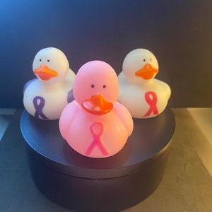 Awareness Ducks| Breast Cancer Duck| Cancer Duck| Red Ribbon Duck| Purple Ribbon Duck| Pink Ribbon Duck| Personalized Ducks| Autism Duck