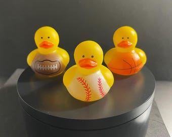 Personalized Sports Rubber Duck: Baseball, Football, Basketball - Coach/Player Gift
