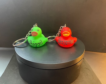 Personalized Rubber Duck Keychain: Cheer Gift, Car Ducking