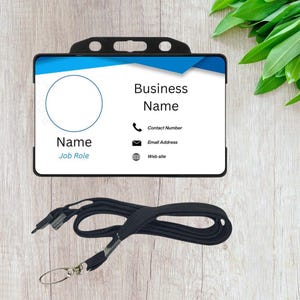Personalised Work ID card - Work Logo - Work ID - Identification Badge - Staff ID - Staff Work Card - Work Badge - Custom card