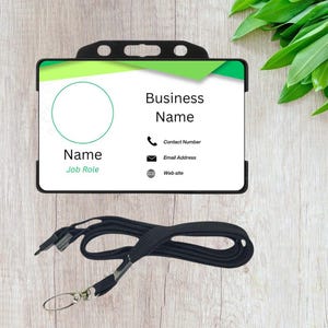 Personalised Work ID card - Work Logo - Work ID - Identification Badge - Staff ID - Staff Work Card - Work Badge - Custom card