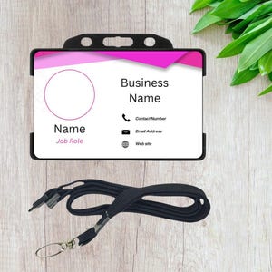 Personalised Work ID card - Work Logo - Work ID - Identification Badge - Staff ID - Staff Work Card - Work Badge - Custom card