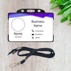 Personalised Work ID card - Work Logo - Work ID - Identification Badge - Staff ID - Staff Work Card - Work Badge - Custom card