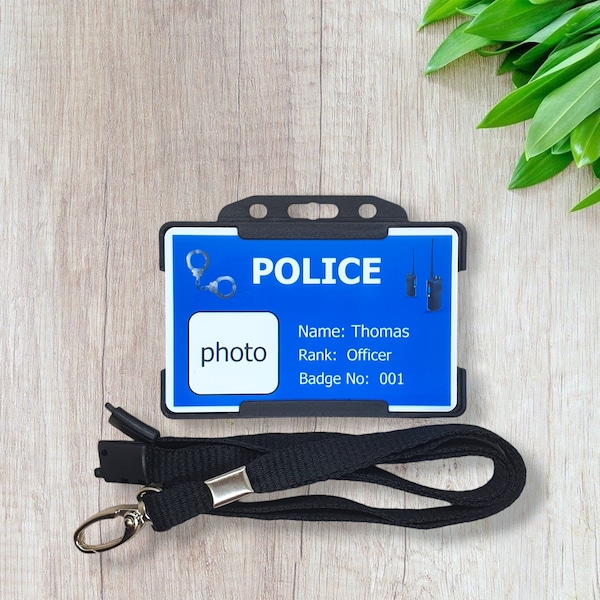 Police ID Card - Children's Novelty ID Card - Policeman Dress Up - Imaginary Play - Stocking Filler gifts