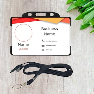 Personalised Work ID card - Work Logo - Work ID - Identification Badge - Staff ID - Staff Work Card - Work Badge - Custom card