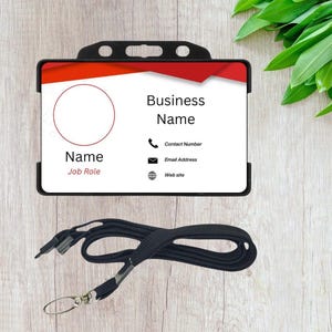 Personalised Work ID card - Work Logo - Work ID - Identification Badge - Staff ID - Staff Work Card - Work Badge - Custom card
