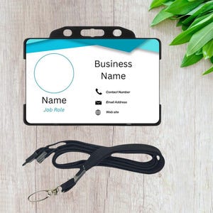 Personalised Work ID card - Work Logo - Work ID - Identification Badge - Staff ID - Staff Work Card - Work Badge - Custom card