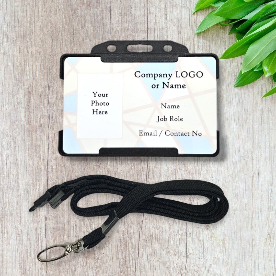 Personalised ID Card - Logo - Work ID - Identification Badge - Staff ID ...